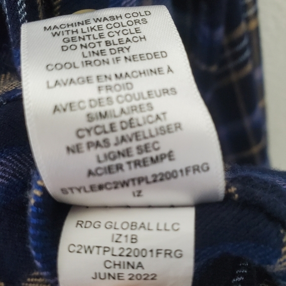 Casa‎ Cabana Blue Plaid Button-Up Shirt Women's XXL Button Down Top - Picture 8 of 11